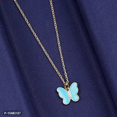 Sparkly Butterfly Necklace | Silver White Gold Chain | Light Years